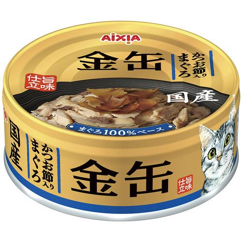 アイシア 金缶 かつお節入りまぐろ 70g