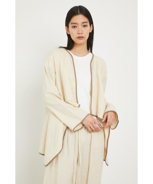 Slub double gauze haori