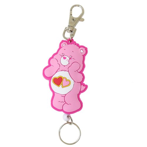 ケアベア キーリング ラバーリールキーホルダー Love－A－Lot Bear CareBears エスケイジャパン 鍵ホルダー キャラクター グッズ