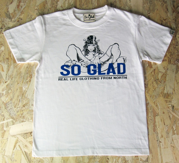 So Glad Girl TEE Logo Blue