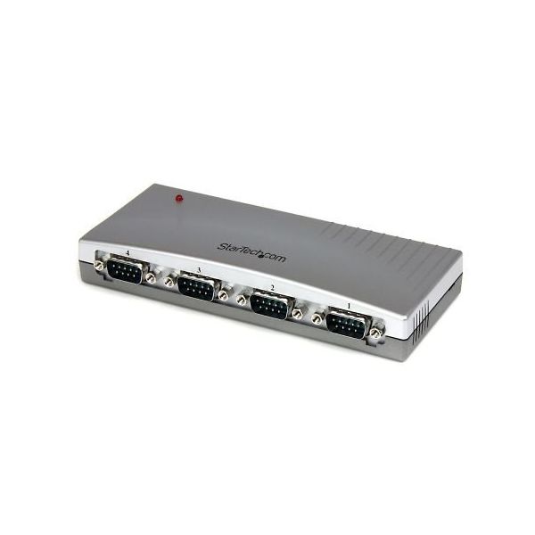 4ポート USBーRS232C変換ハブ USBーシリアル DーSub 9ピン(x 4)コンバータ/ 変換アダプタ ICUSB2324 1個（直送品）