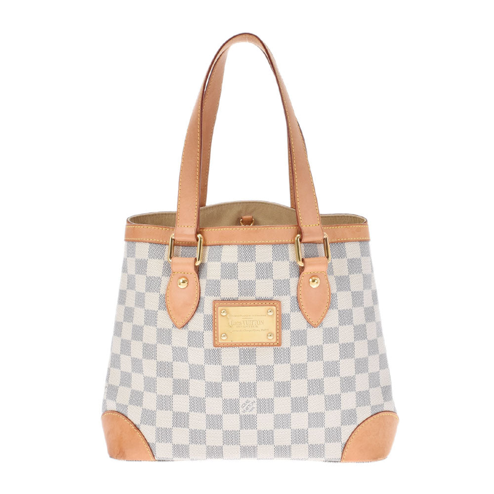 LOUIS VUITTON ルイヴィトン ダミエ アズール ハムステッド PM 白 N51207 レディース ダミエアズールキャンバス ハンドバッグ Bランク 中古 