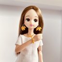 リカちゃん　アクセサリー　ミモザ　4点セット　ピアス　ネックレス　バングル 小物　①