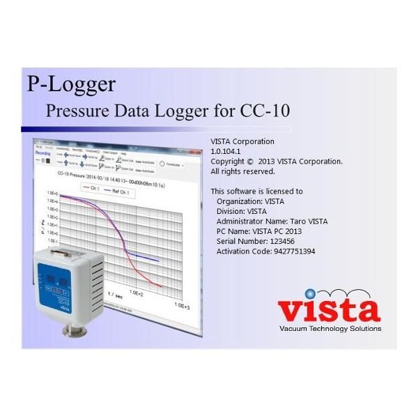 VISTA CCー10用圧力データロガーソフト P-LOGGER 1セット 63-1392-99（直送品）