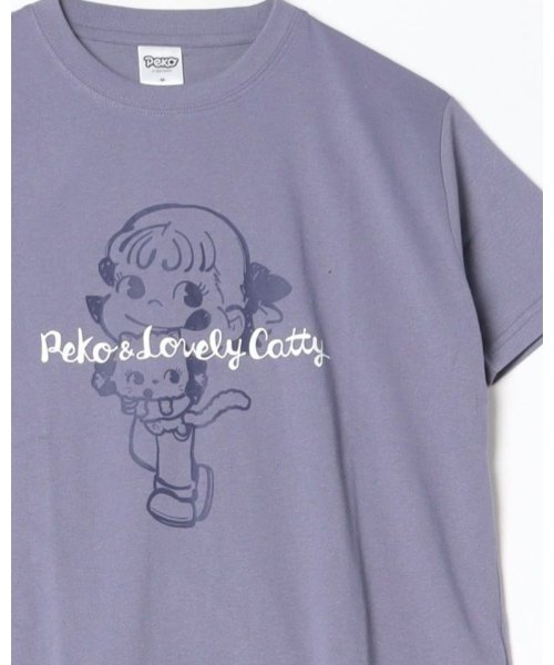 【ペコちゃん/PEKO】天竺プリントクルーネック半袖Ｔシャツ