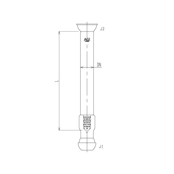 旭製作所 バスケット付充填塔 300mm 3512-30-300-J 1個 65-1839-10（直送品）