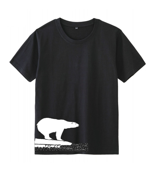 シロクマ柄　メンズ半袖Tシャツ 綿100%【S～4L】