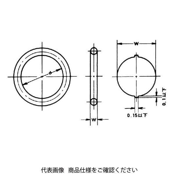 日近 真空フランジ用Oリング V380-FKM 1個（直送品）