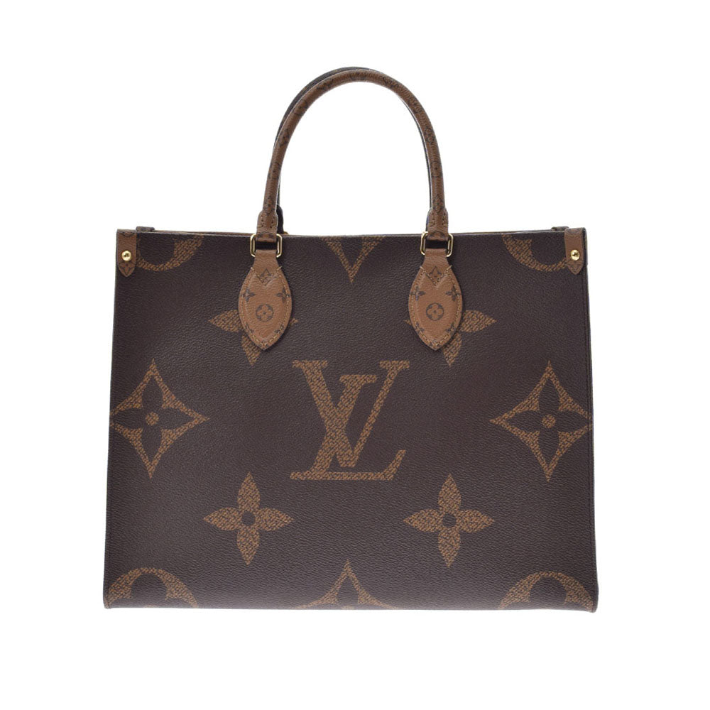 LOUIS VUITTON ルイヴィトン モノグラム ジャイアントオンザゴーMM 2WAY ブラウン M45321 ユニセックス モノグラムキャンバス トートバッグ Aランク 中古 