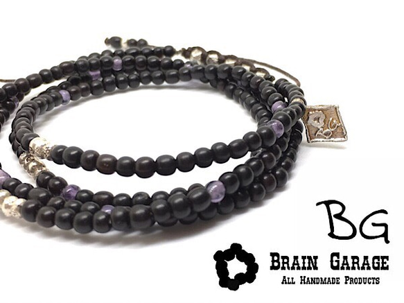 【BG】Buffalo horn & Antique beads 4Wrap Bracelet 〈BG17B0011〉