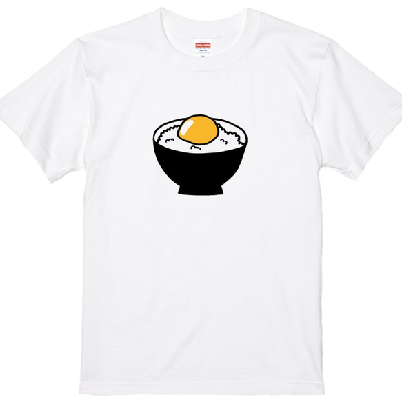 名入れ無料♪　たまごかけご飯Tシャツ！ 綿100％ 80～XXLサイズ