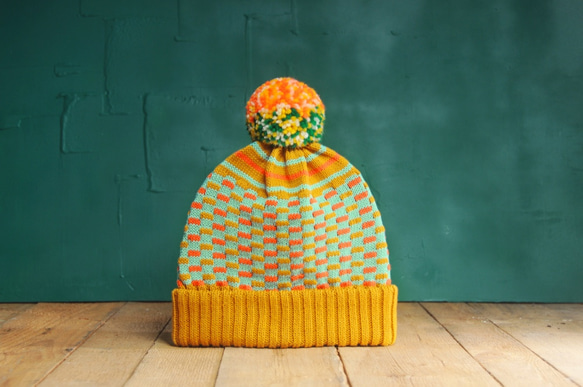 Mustard Circus Detachable PomPom Beanie Hat