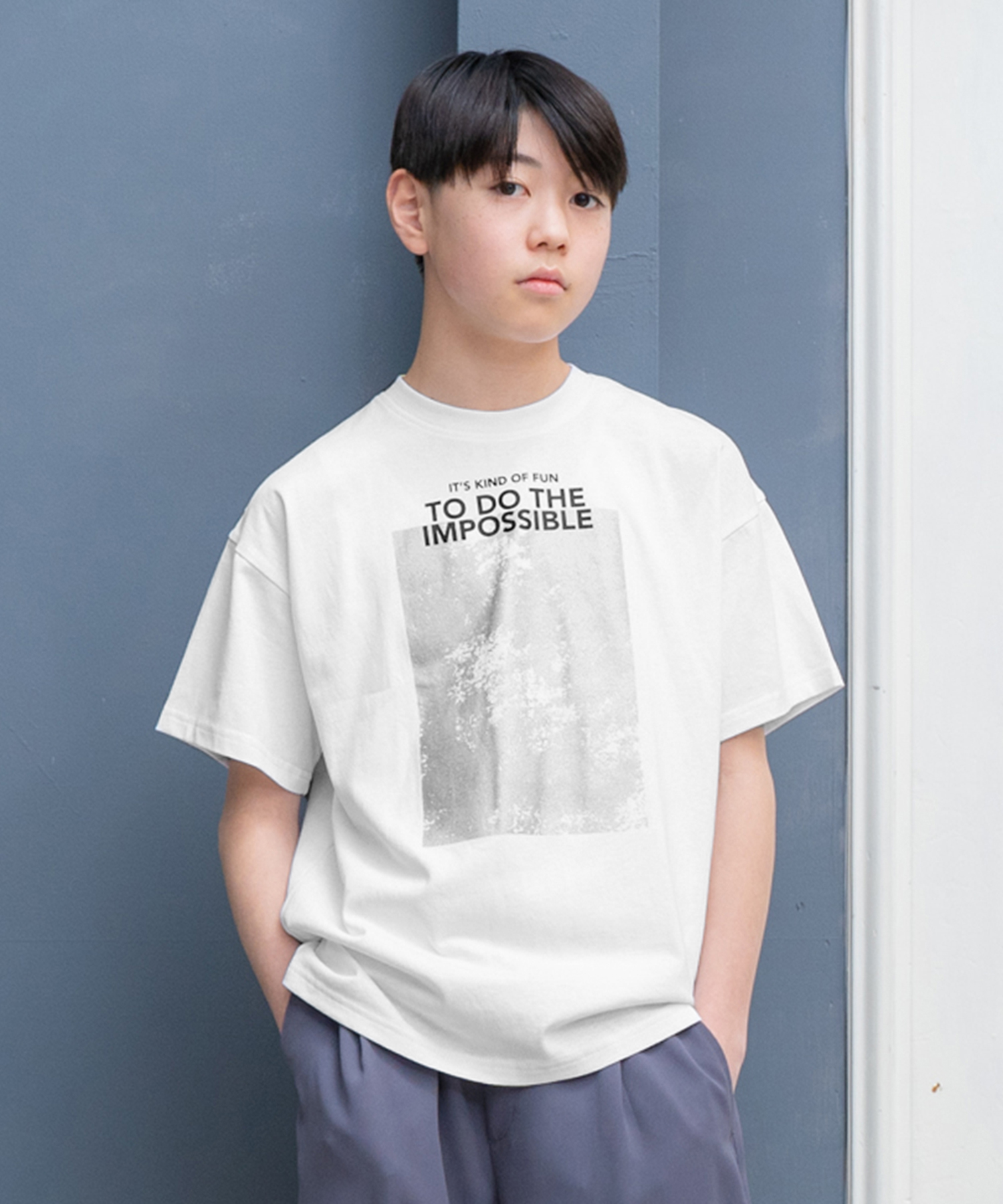 グラソス/【防汚加工】フロント箔プリント半袖Tシャツ