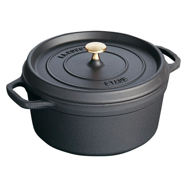 STAUB ストウブ ピコ・ココット ラウンド 20cm ブラック 40509-487 FC075LY-8355300