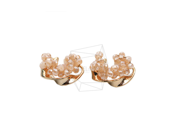 ERG-2052-G【2個入り】ビーズラウンドイヤーカフ/Beads Round Earcuffs Earrings