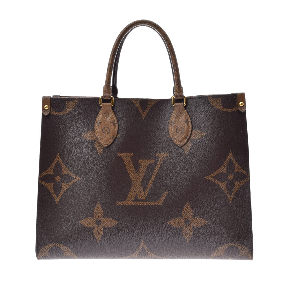 LOUIS VUITTON ルイヴィトン モノグラム リバース オンザゴーMM 2WAY ブラウン M45321 ユニセックス モノグラムキャンバス トートバッグ Bランク 中古 