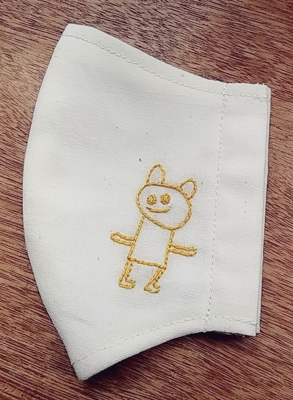 らくがき風 刺繍立体マスク【子供用】