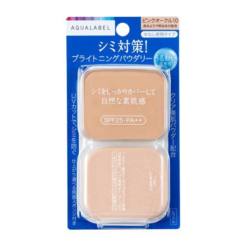 資生堂（SHISEIDO）アクアレーベル ブライトニングパウダリー ピンクオークル10 (レフィル) 赤みよりで明るめの肌色 (11.5g)