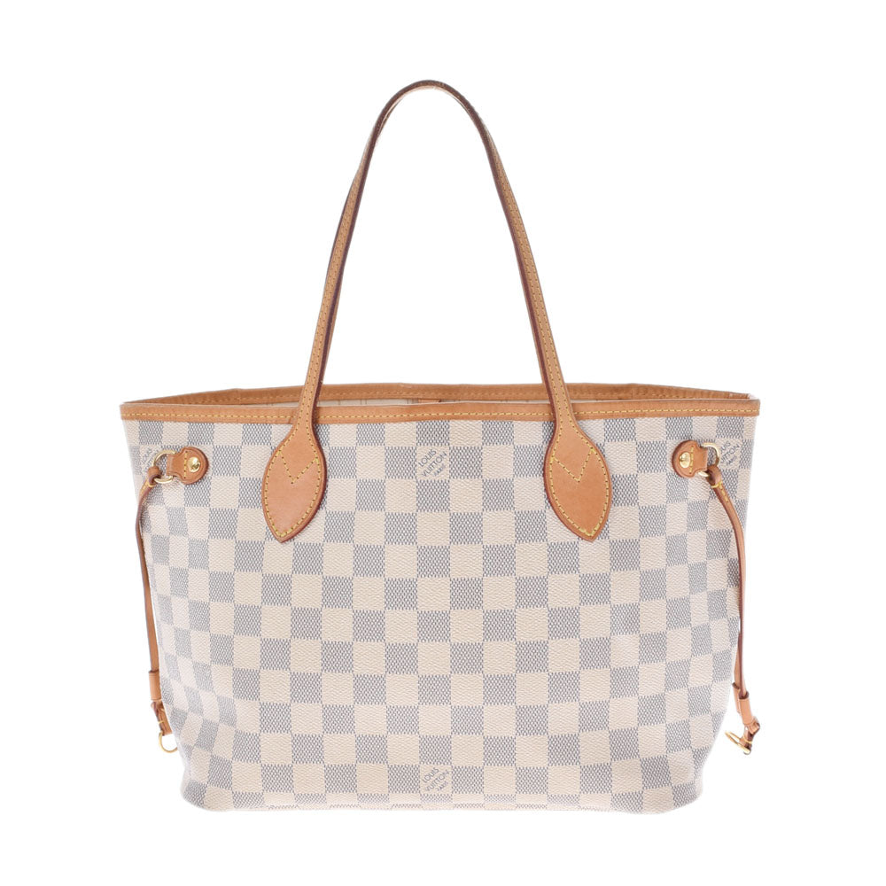 LOUIS VUITTON ルイヴィトン ダミエ アズール ネヴァーフル PM 白 N51110 ユニセックス ダミエアズールキャンバス ハンドバッグ Bランク 中古 