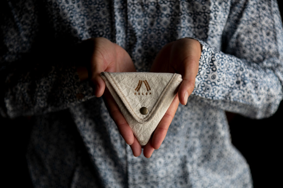 triangle coin　purse 【natural】