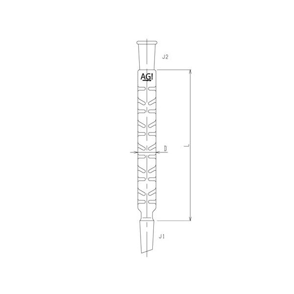 旭製作所 セミ・ミクロ 分留管ヴィグリュー 150mm Φ15mm 3520-15-150-1M 1個 65-1838-65（直送品）