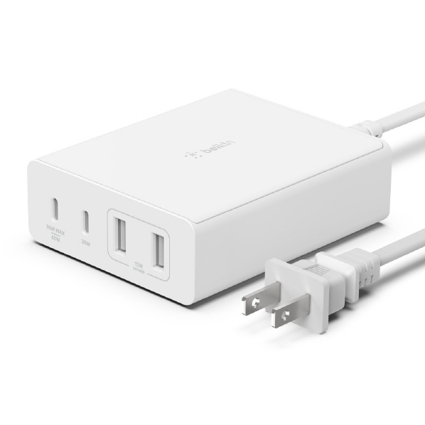 BELKIN 4ポートGaN充電器(108W) ホワイト WCH010DQWHJP