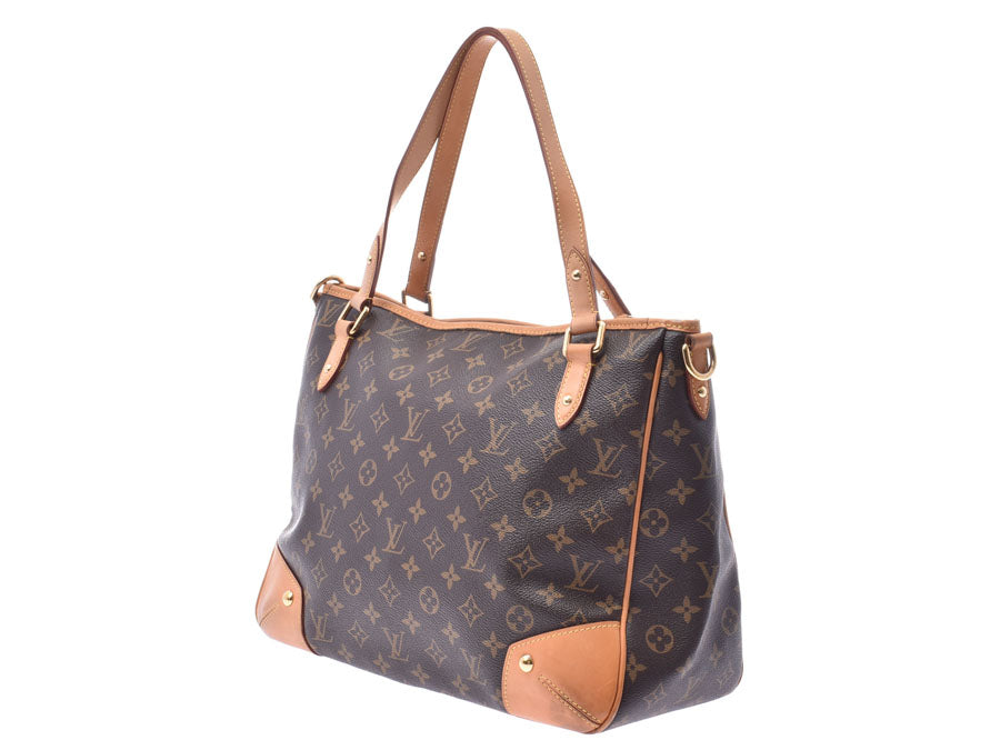 ルイヴィトン モノグラム エストレーラMM ブラウン M41232 レディース 本革 2WAYバッグ Bランク LOUIS VUITTON ストラップ付 中古 