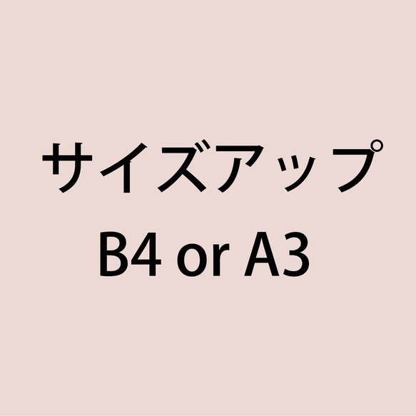 追加オプション ｜ A4 ▶︎  B4orA3 サイズアップ