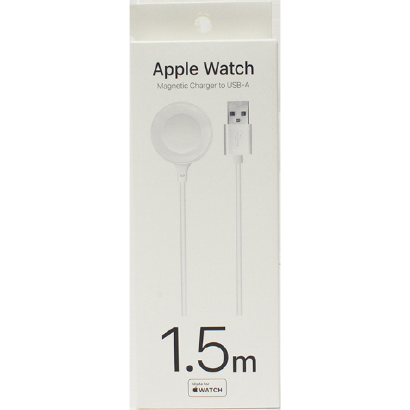 イツワ商事 MFI認証 APPLE WATCH 充電ケーブル 1．5m ホワイト MAW2215WH