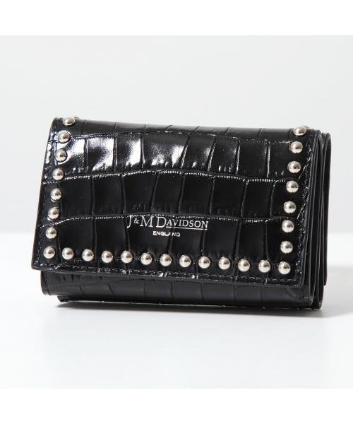 J&M DAVIDSON 三つ折り財布 FOLD WALLET WITH STUDS