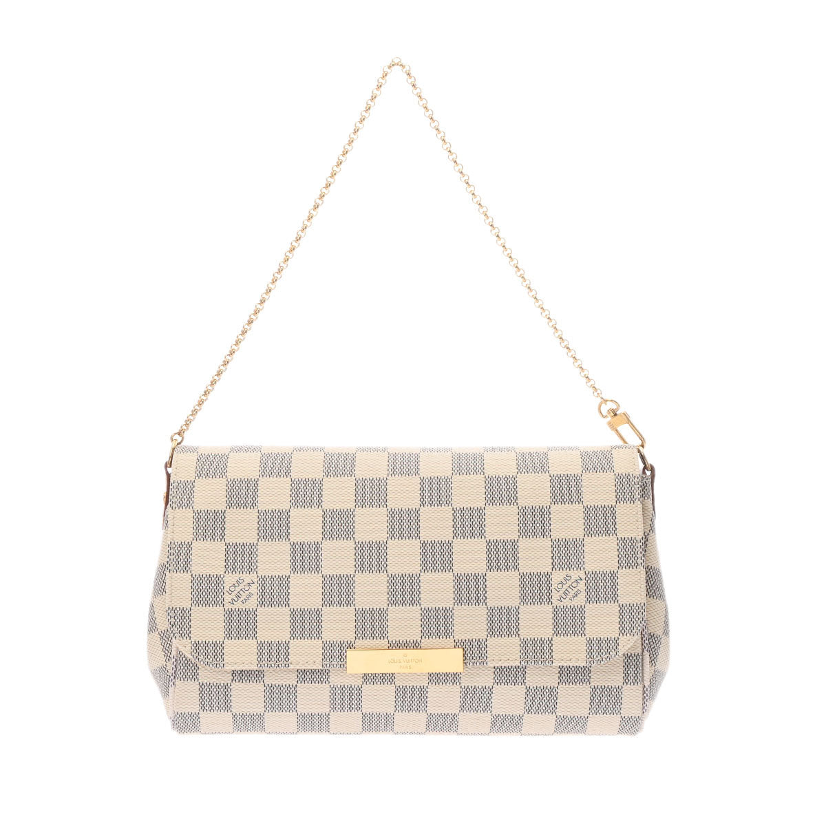 LOUIS VUITTON ルイヴィトン ダミエ アズール フェイボリットMM 2WAY 白 N41275 レディース ダミエアズールキャンバス ショルダーバッグ Aランク 中古 