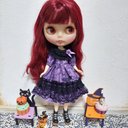 フリルワンピース マイリトルテイラー ハロウィンパープル