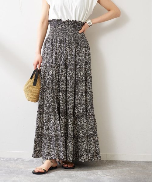 《別注》【LUSANA / ルサーナ】RUFFLE TIRED MAXI SKIRT：スカート