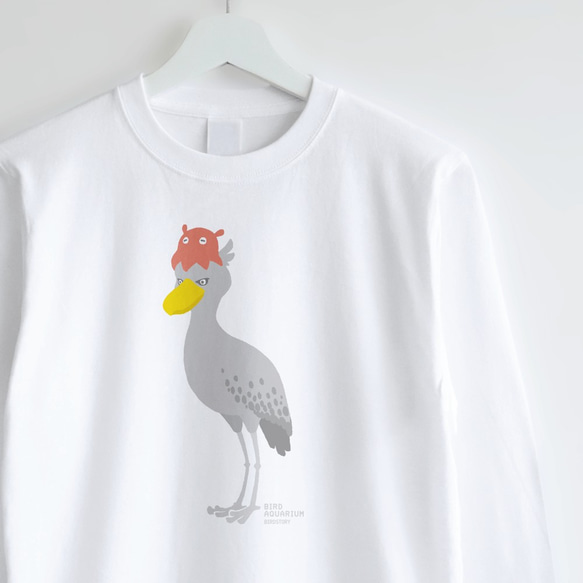 長袖Tシャツ（BIRDAQUARIUM / ハシビロコウ＆メンダコ）