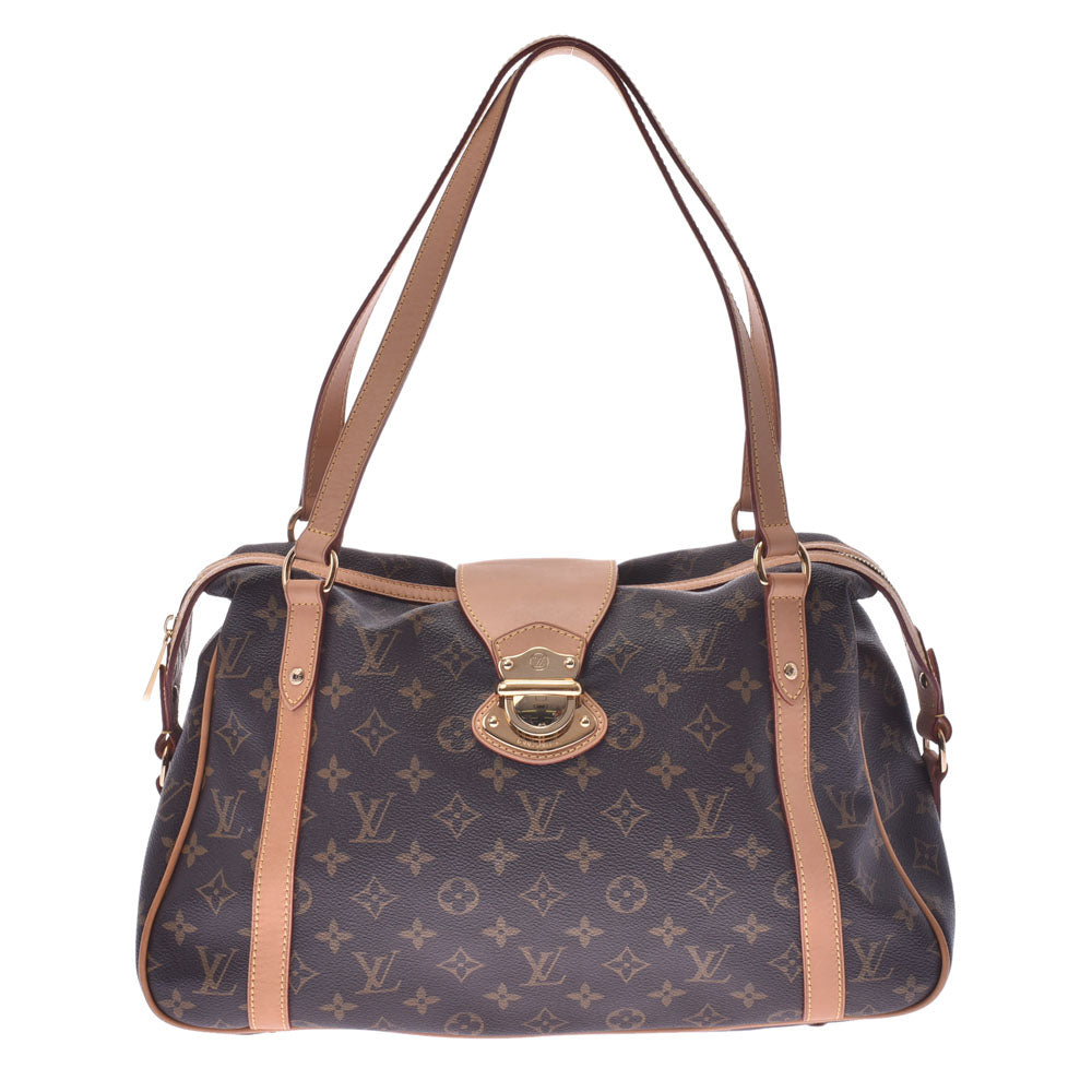 LOUIS VUITTON ルイヴィトン モノグラム ストレーザーPM ブラウン M51186 レディース ショルダーバッグ Aランク 中古 