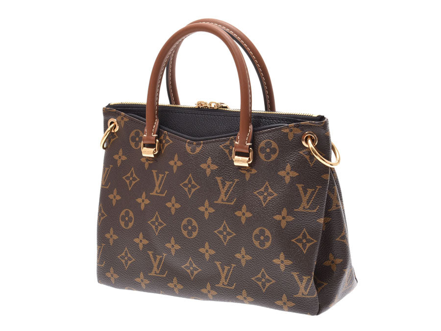 ルイヴィトン モノグラム パラスBB ブラウン/黒 M41218 レディース 本革 2WAYバッグ Aランク 美品 LOUIS VUITTON ストラップ付 中古 