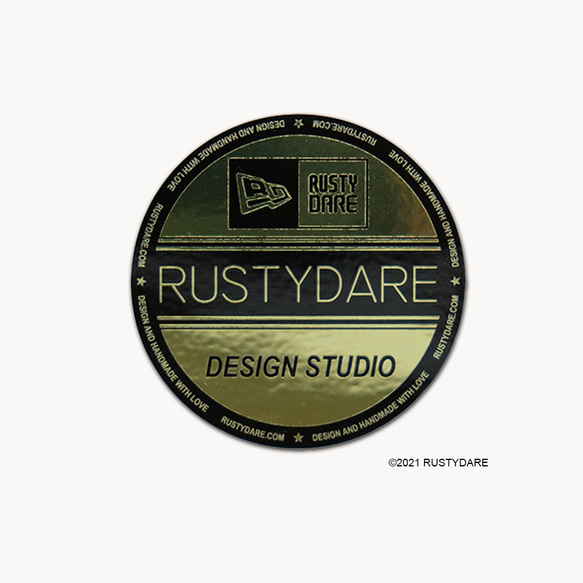 RUSTYDARE オリジナルステッカー（円形51mm）／耐水・耐候性シール