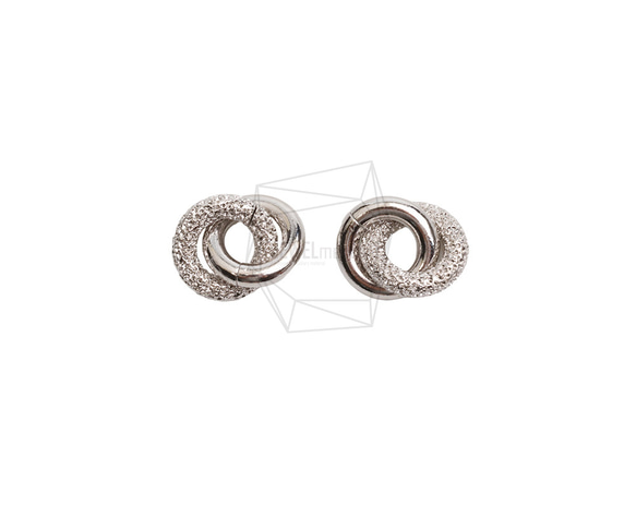 PDT-2721-R【2個入り】ダブルラウンドペンダント/Double Round Earring Charm