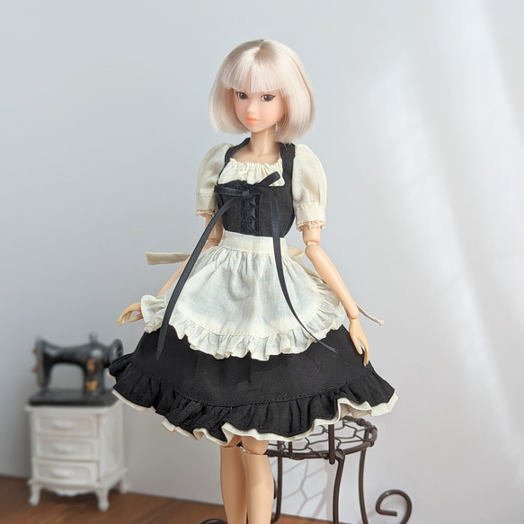 1126【momokoDOLL ワンピース】黒のディアンドル風ワンピース※