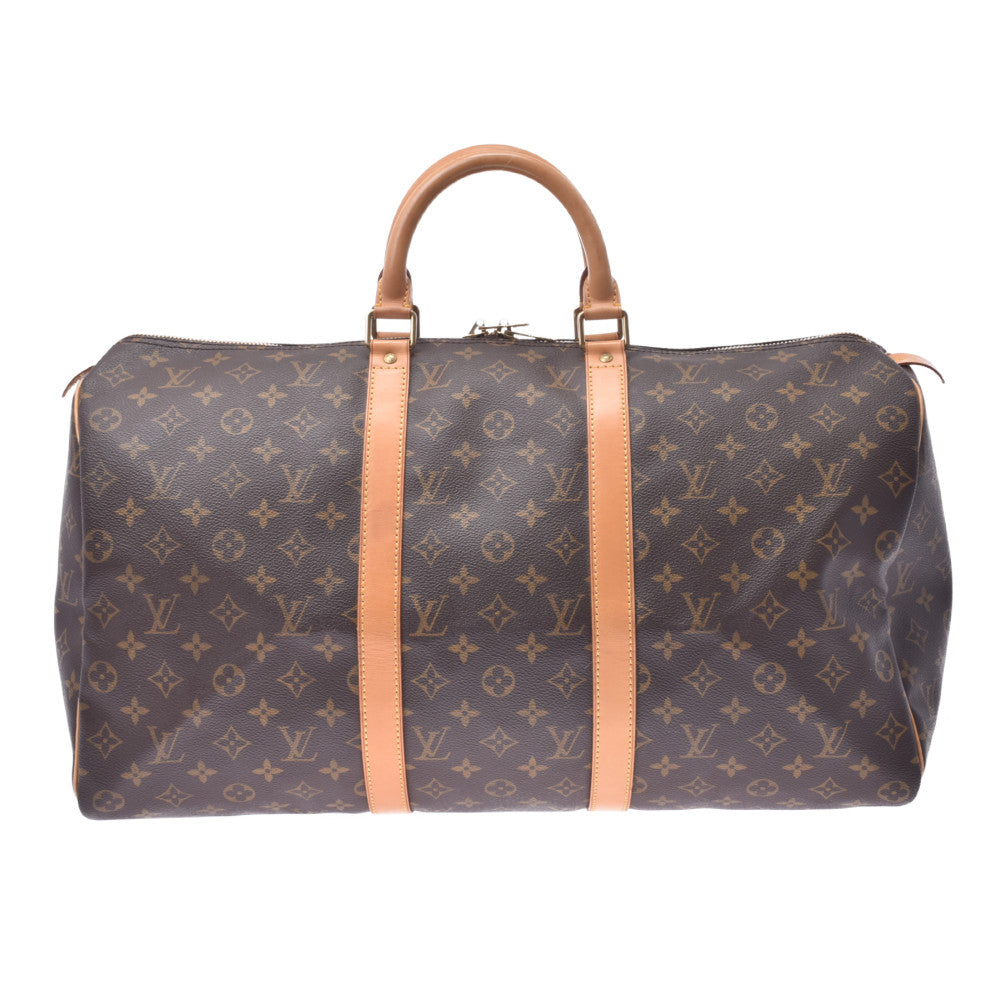 LOUIS VUITTON ルイヴィトン モノグラム キーポル50 ブラウン M41426 ユニセックス モノグラムキャンバス ボストンバッグ ABランク 中古 