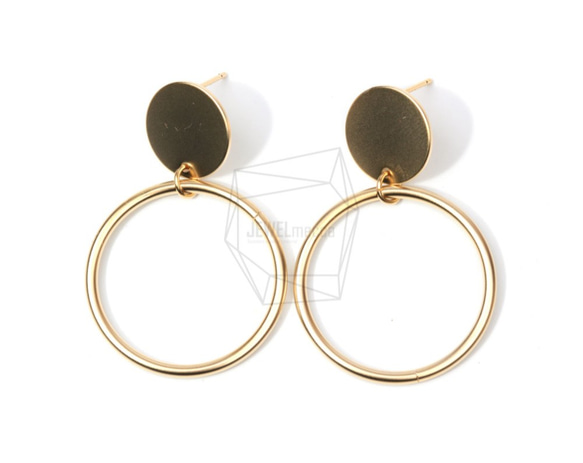 ERG-653-MG【2個入り】ダブルサークルピアス,Two Circles Post Earring