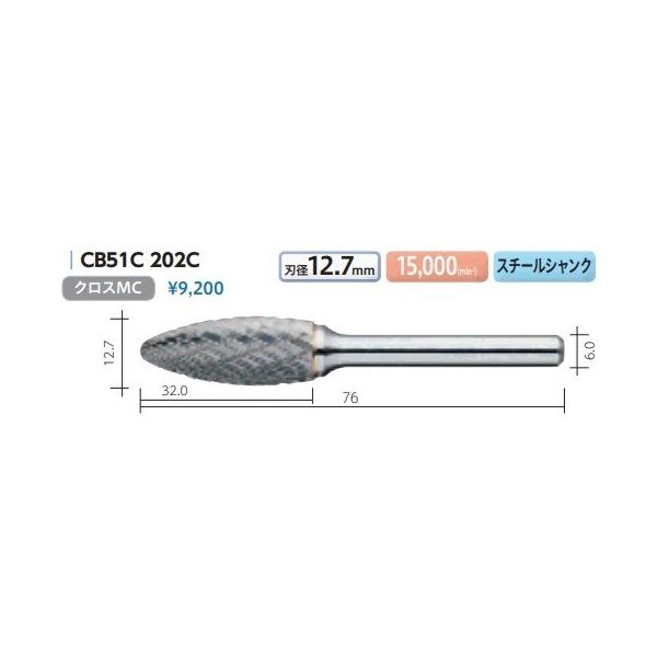 ムラキ MRA超硬バー CB51C 202C 1PC（直送品）