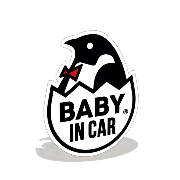 【マグネット】BABY IN CAR カーマグネット アウトドア 子ペンギン ベビーインカー BABYINCAR