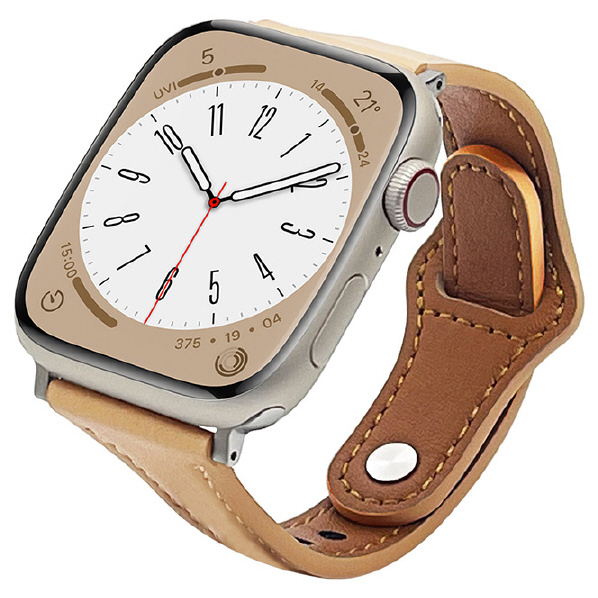 ラスタバナナ Apple Watch Ultra/Series 8/7/6/5/4/3/SE(第2世代)/SE [49/45/44/42mm]用ソフトレザーバンド ベージュ RBAWSL7457BE