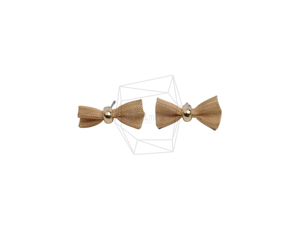 ERG-2655-G【2個入り】リボンピアス,Ribbon Earring/ 9mm X 17.7mm