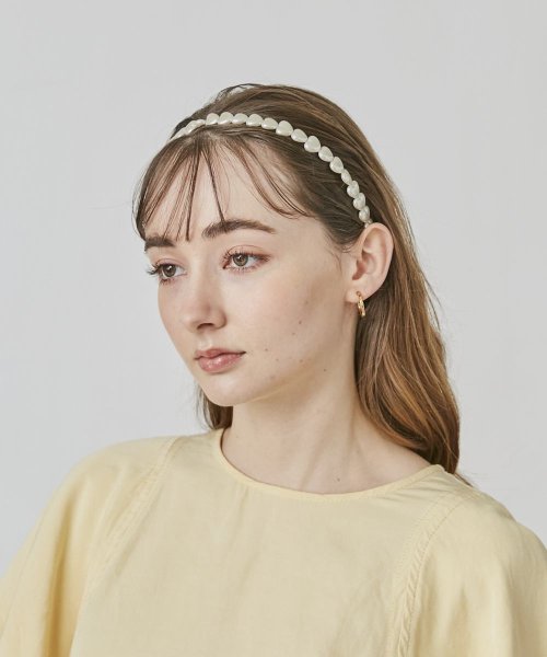 Chapeau d O  Heart Pearl Headband