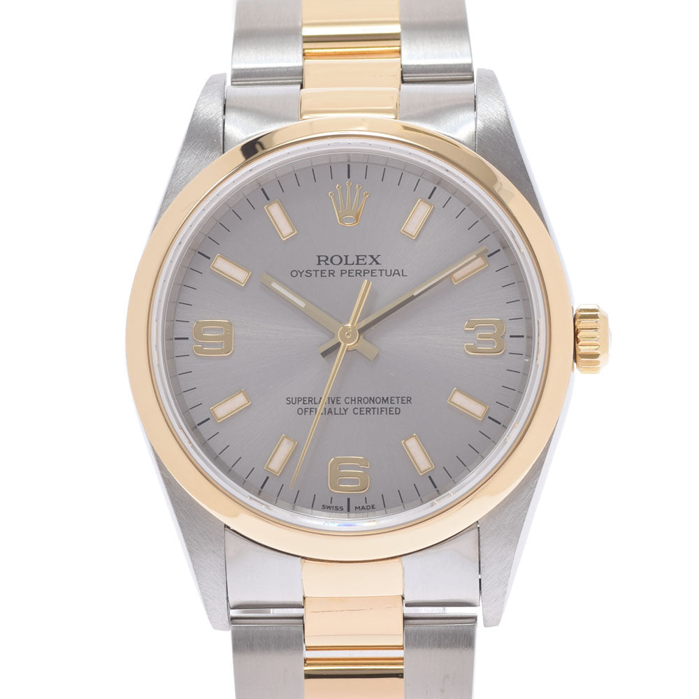 ROLEX ロレックス パーペチュアル  14203 ボーイズ SS/YG 腕時計 自動巻き グレー文字盤 Aランク 中古 