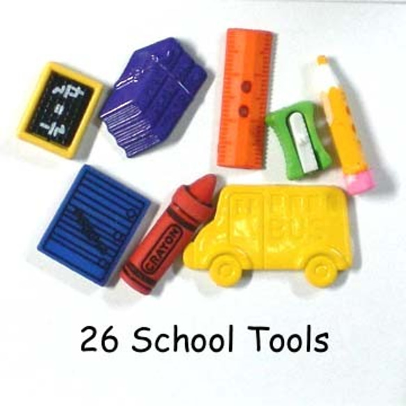 【USAボタン】School Tools【ff0026】