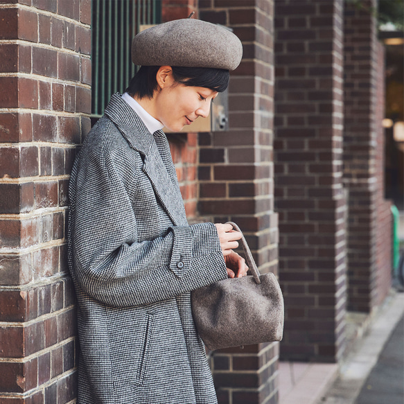 YOKOI BERET ベレーポーチ モカ レディース バッグ かわいい  [YO-P001-MO]