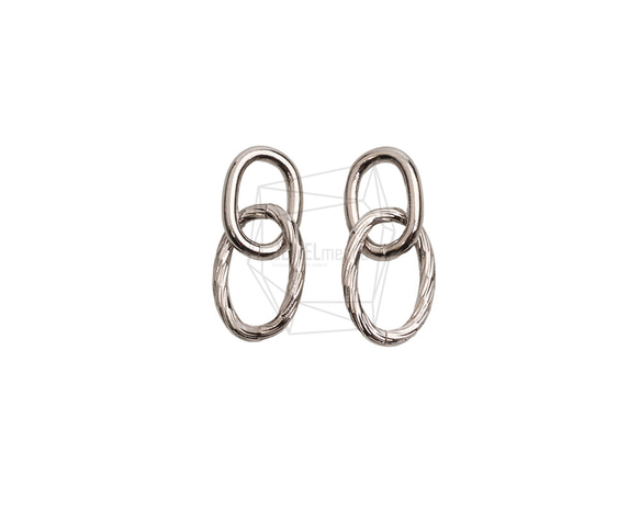 PDT-2728-R【2個入り】ダブルラウンドペンダント/Double Round Earring Charm